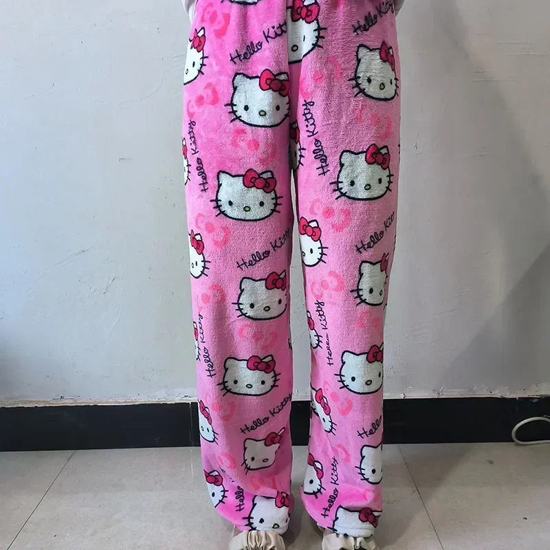 Hello Kitty Fleece Coral Pajama Pants