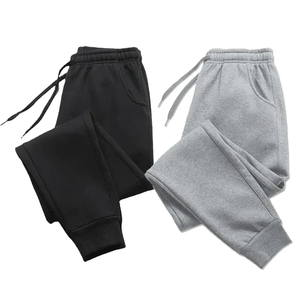 Mens Casual Pants Winter Fleece Sweatpants