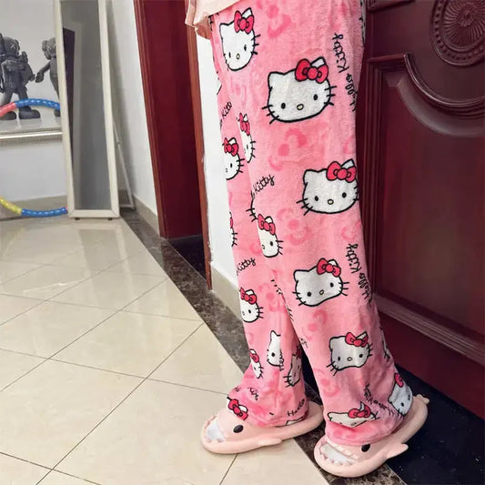 Hello Kitty Fleece Coral Pajama Pants