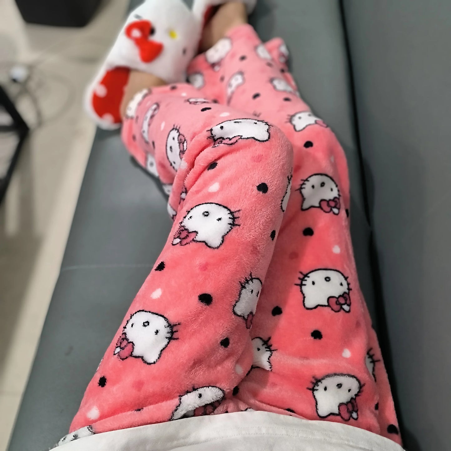 Hello Kitty Fleece Coral Pajama Pants