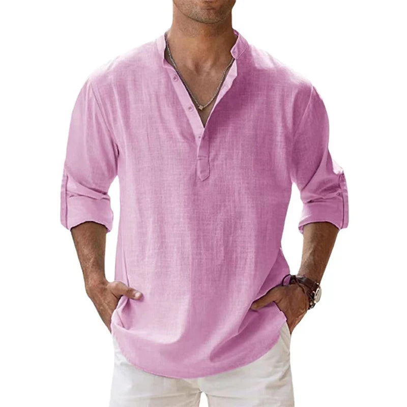 New Cotton Linen Shirts for Men