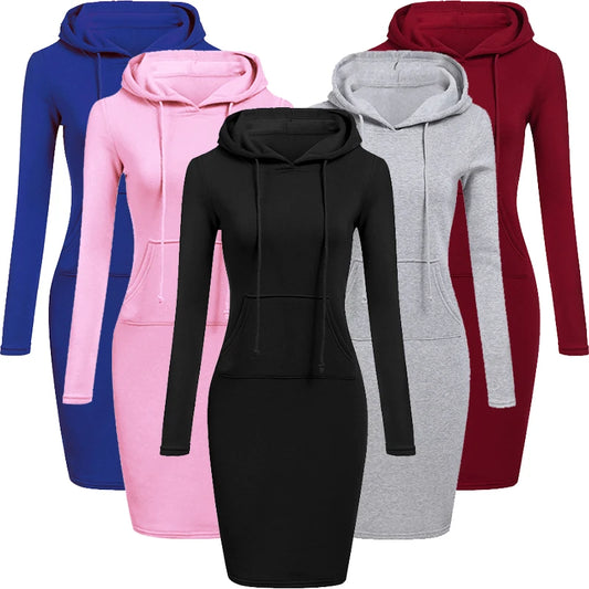 Dress Women Hooded Dresses Hoodies Women