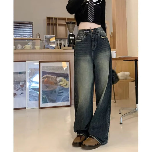 Women's Harajuku Style Loose Wide Leg Jeans