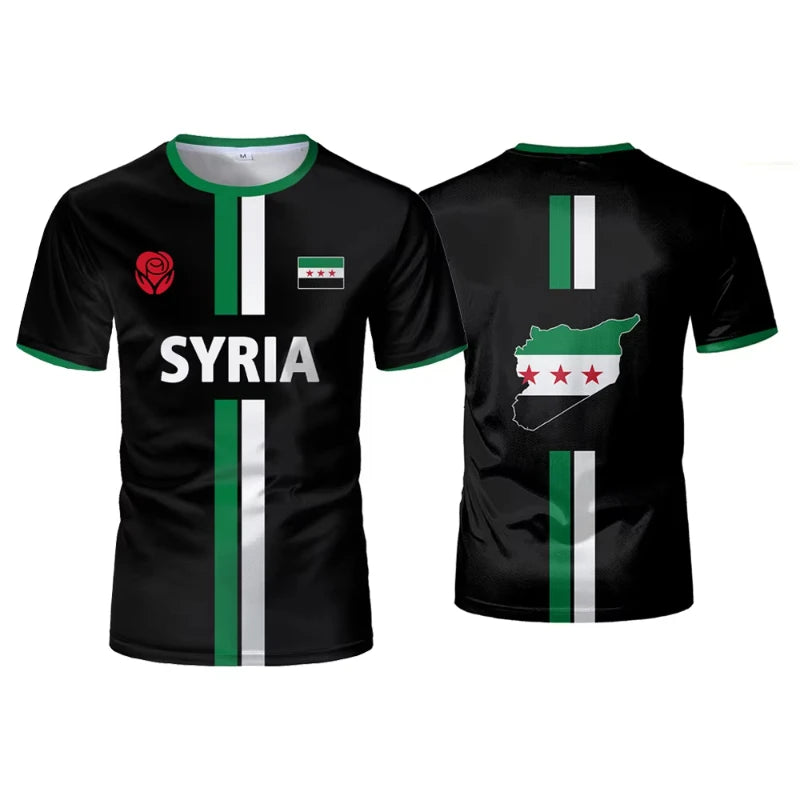 Syria Football T Shirts Men's