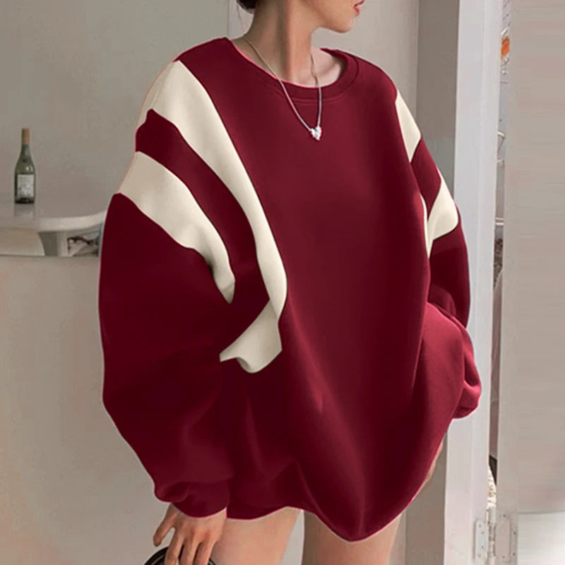 Holiday Oversized O-neck Hoodies