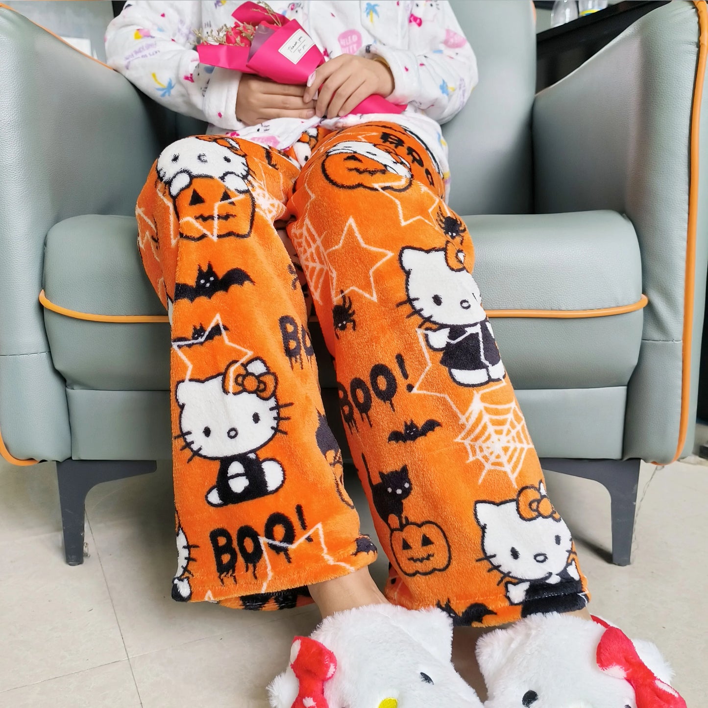 Hello Kitty Fleece Coral Pajama Pants