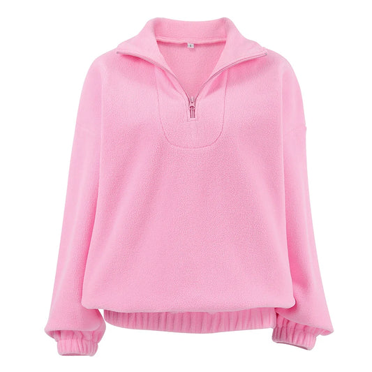 Mnealways18 Polar Fleece Pink Zipper Pullover