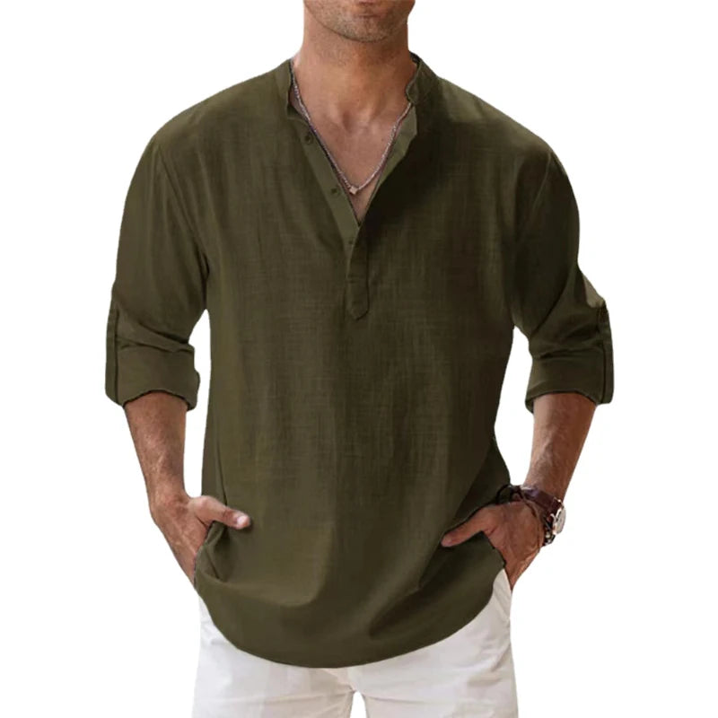 New Cotton Linen Shirts for Men