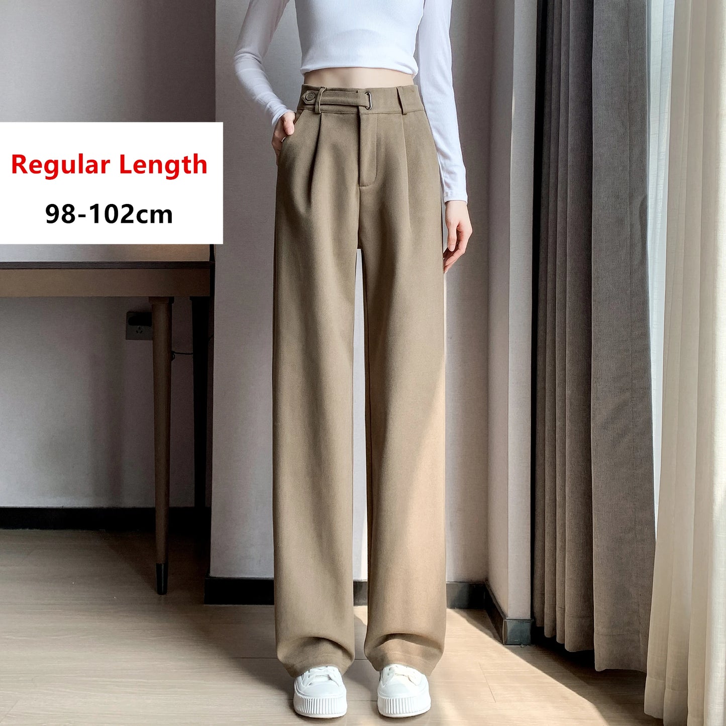 Winter Thicken Woolen Casual Loose Full Length Pants