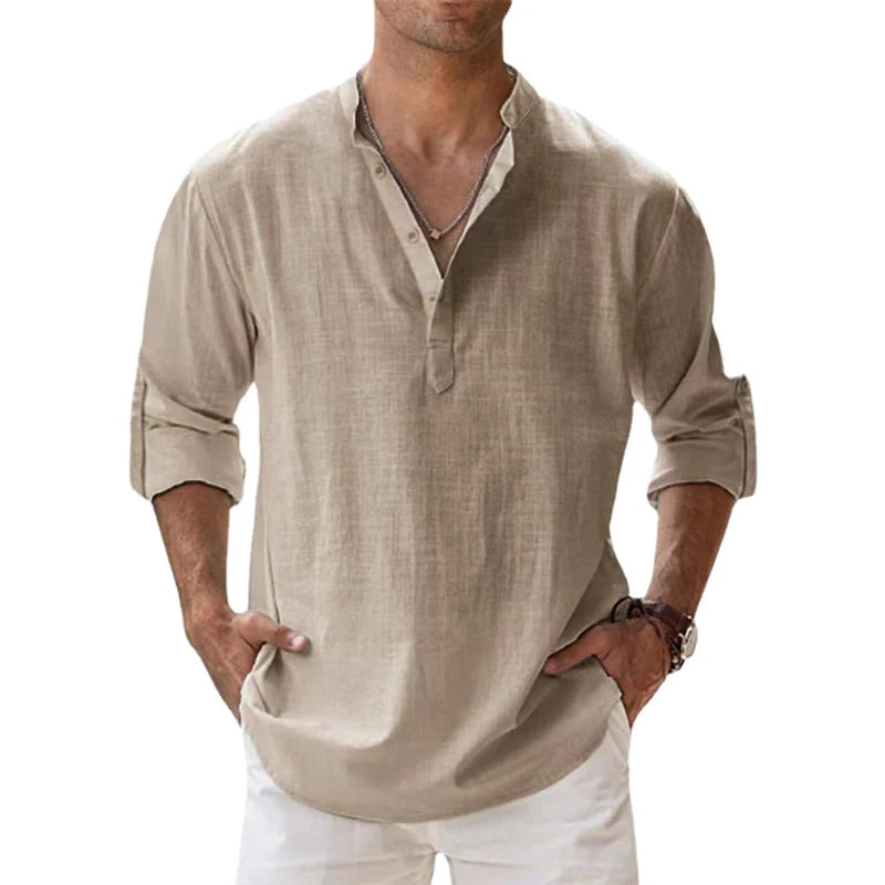 New Cotton Linen Shirts for Men