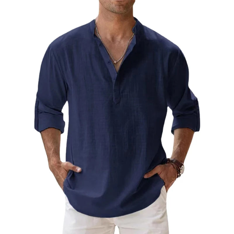 New Cotton Linen Shirts for Men