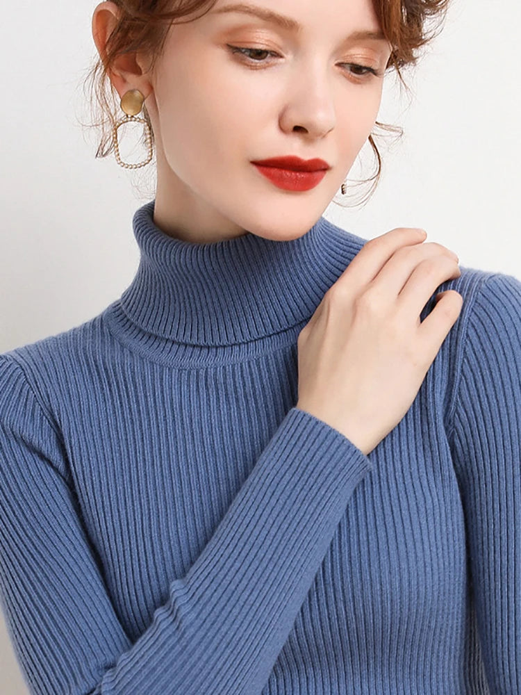 Women Fall Turtleneck Sweater