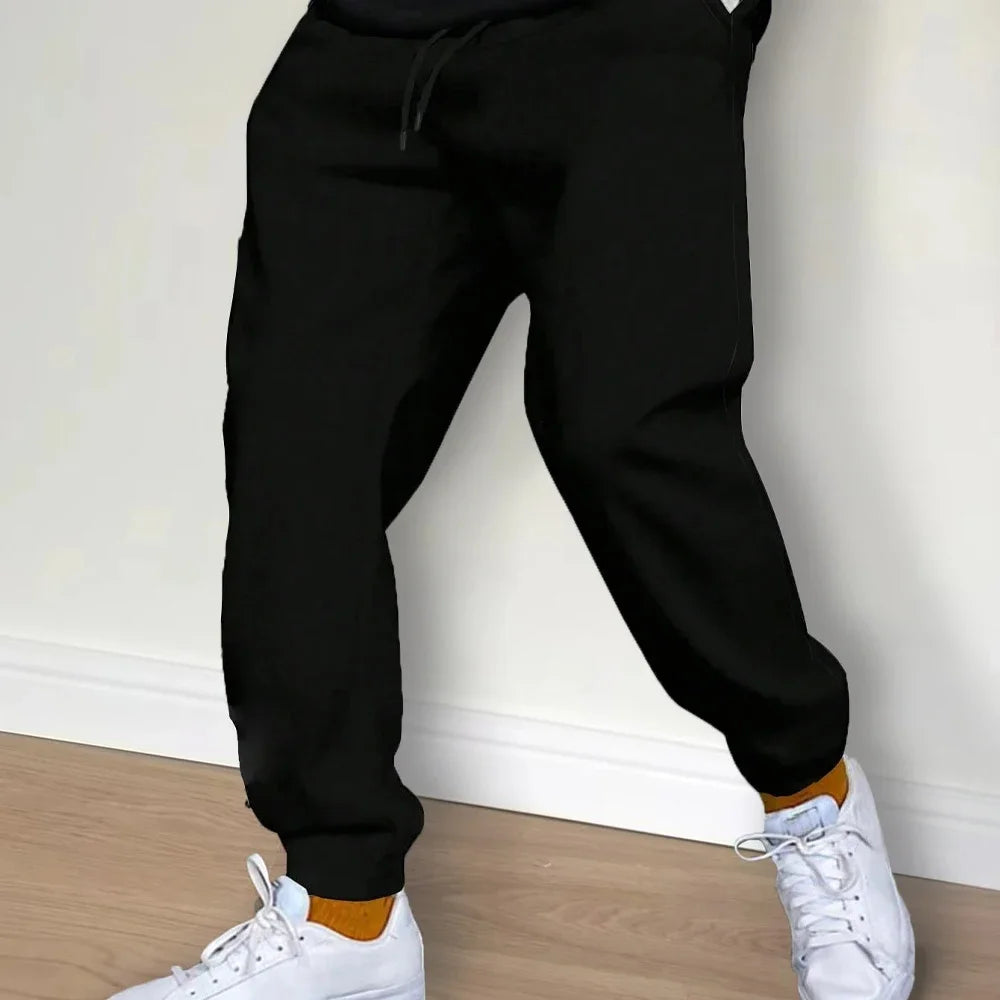 Mens Casual Pants Winter Fleece Sweatpants